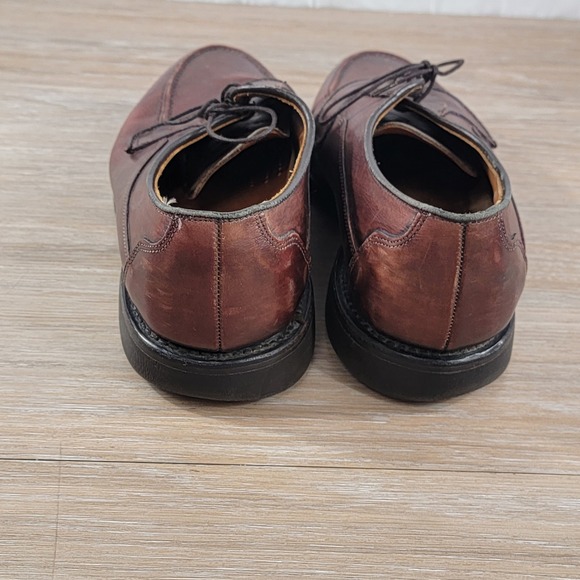Allen Edmonds Bradley 3051 Mens 9.5 D Burgundy Leather Split Toe Derby Shoes